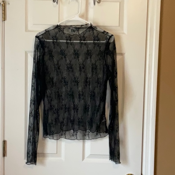 wild fable Tops - Wild Fable Black Sheer Lace Top